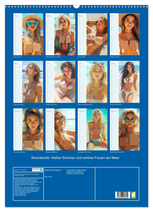 Stranderotik. Heißer Sommer und schöne Frauen am Meer (CALVENDO Wandkalender 2027)