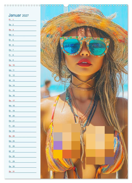 Stranderotik. Heißer Sommer und schöne Frauen am Meer (CALVENDO Wandkalender 2027)