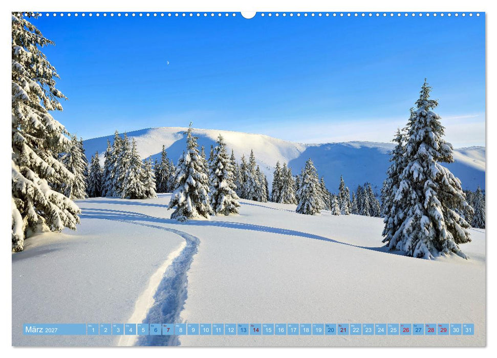 Skimountaineering - Erobere die Berge im Winter (CALVENDO Premium Wandkalender 2027)