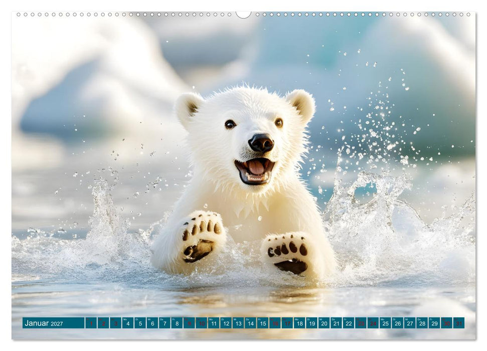 Plitsch, Platsch, tierisch nass (CALVENDO Premium Wandkalender 2027)