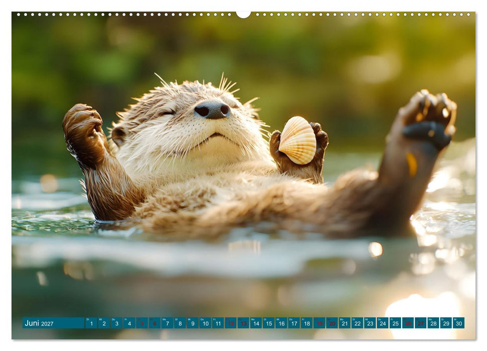 Plitsch, Platsch, tierisch nass (CALVENDO Premium Wandkalender 2027)