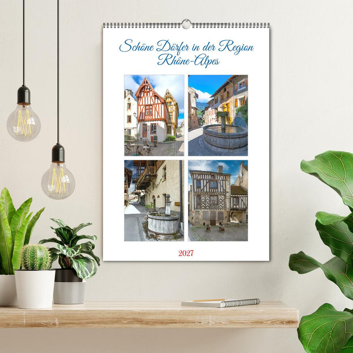 Schöne Dörfer in der Region Rhône-Alpes (CALVENDO Wandkalender 2027)