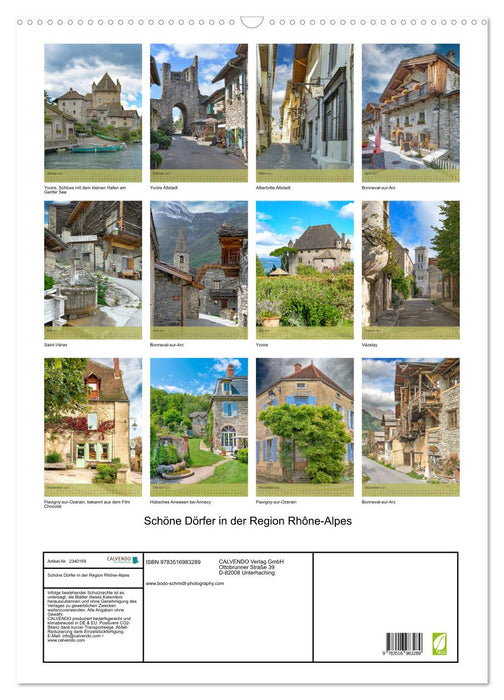 Schöne Dörfer in der Region Rhône-Alpes (CALVENDO Wandkalender 2027)