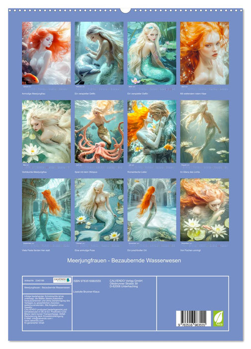 Meerjungfrauen - Bezaubernde Wasserwesen (CALVENDO Premium Wandkalender 2027)