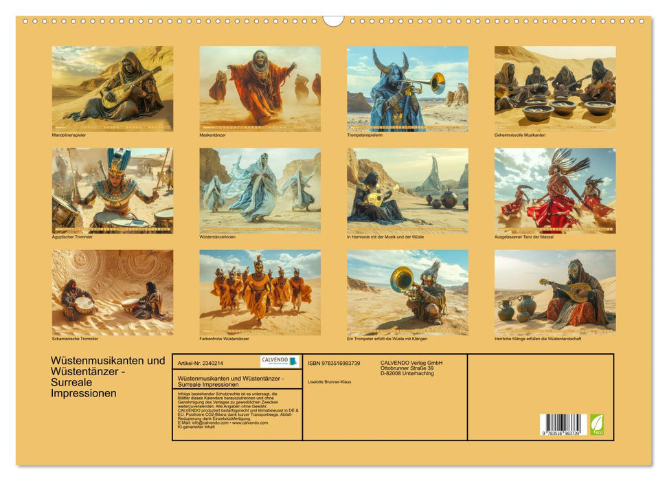 Wüstenmusikanten und Wüstentänzer - Surreale Impressionen (CALVENDO Wandkalender 2027)