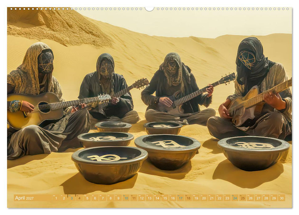 Wüstenmusikanten und Wüstentänzer - Surreale Impressionen (CALVENDO Wandkalender 2027)