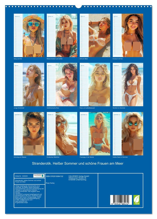 Stranderotik. Heißer Sommer und schöne Frauen am Meer (CALVENDO Premium Wandkalender 2027)