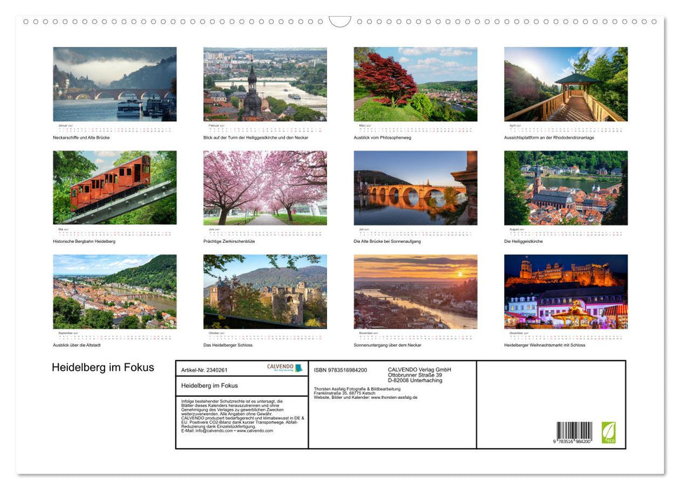 Heidelberg im Fokus (CALVENDO Wandkalender 2027)