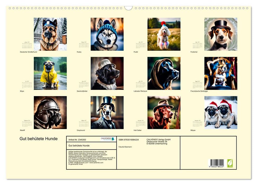 Gut behütete Hunde (CALVENDO Wandkalender 2027)