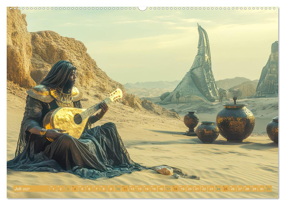 Wüstenmusikanten und Wüstentänzer - Surreale Impressionen (CALVENDO Premium Wandkalender 2027)