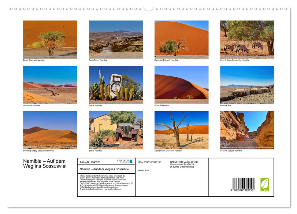 Namibia – Auf dem Weg ins Sossusvlei (CALVENDO Premium Wandkalender 2027)