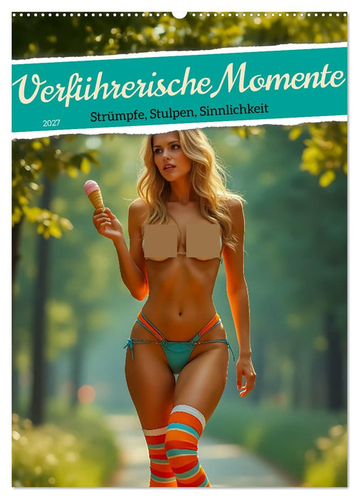 Verführerische Momente - Strümpfe, Stulpen, Sinnlichkeit (CALVENDO Wandkalender 2027)