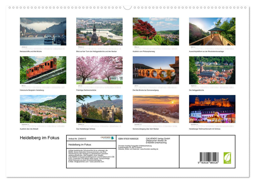 Heidelberg im Fokus (CALVENDO Premium Wandkalender 2027)