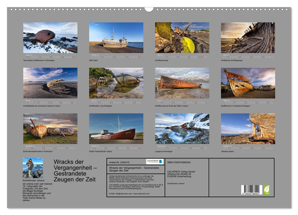 Wracks der Vergangenheit – Gestrandete Zeugen der Zeit (CALVENDO Wandkalender 2027)