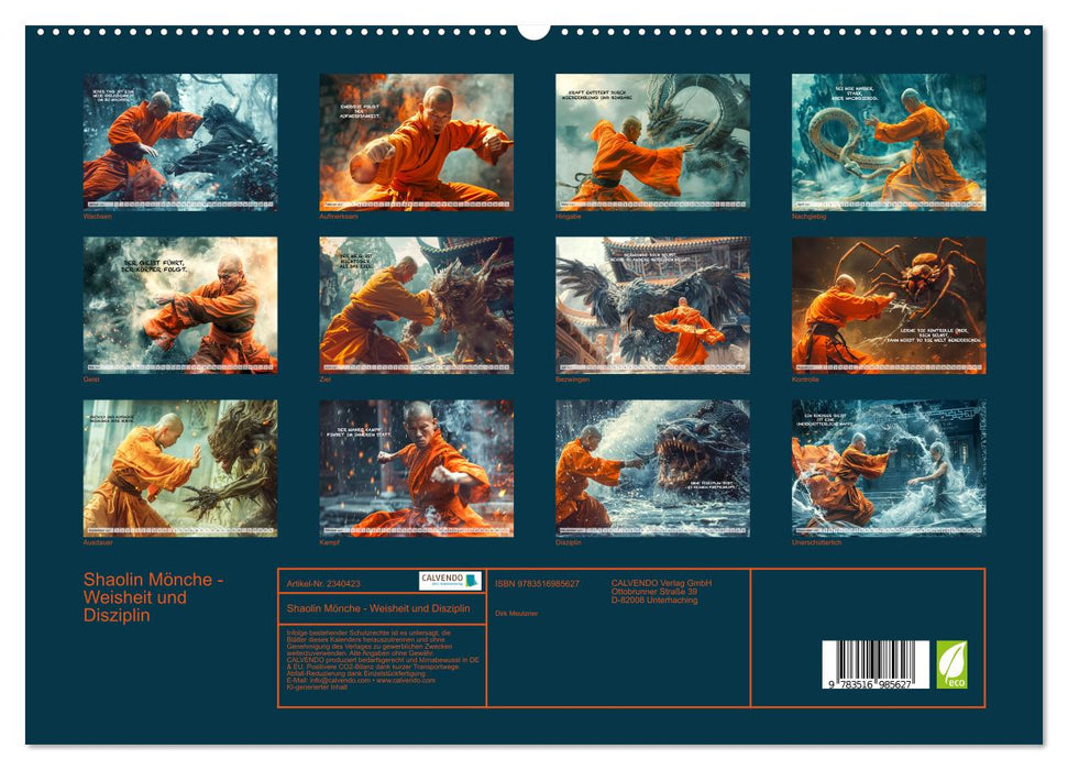 Shaolin Mönche - Weisheit und Disziplin (CALVENDO Premium Wandkalender 2027)