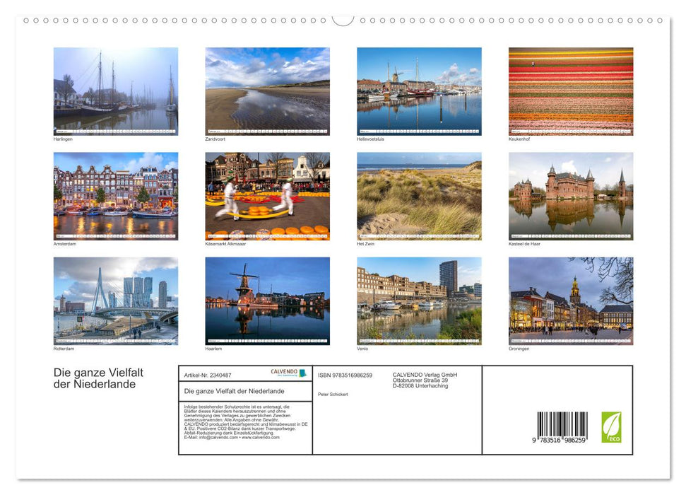 Die ganze Vielfalt der Niederlande (CALVENDO Premium Wandkalender 2027)