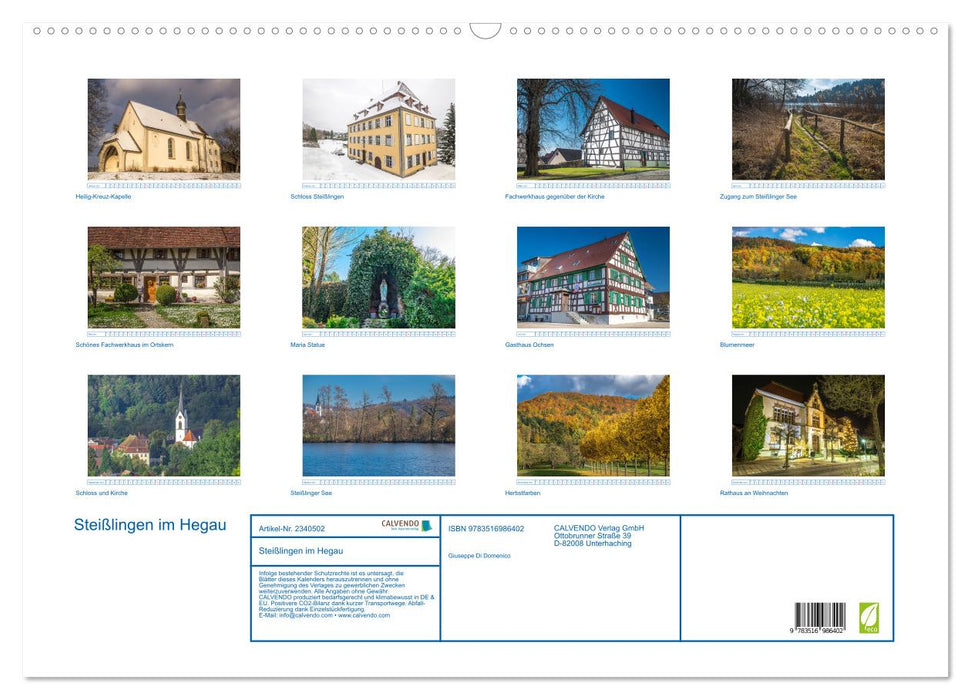 Steißlingen im Hegau (CALVENDO Wandkalender 2027)