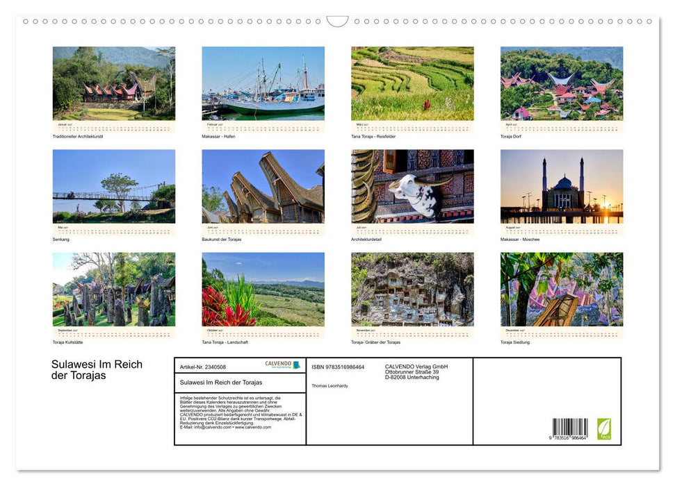 Sulawesi Im Reich der Torajas (CALVENDO Wandkalender 2027)