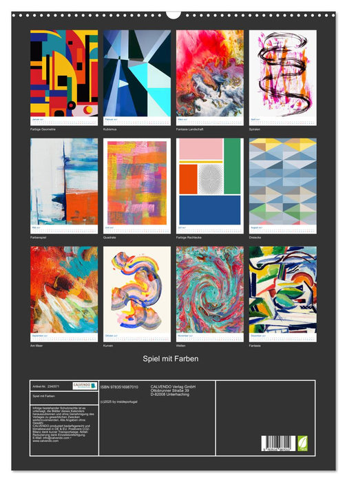 Spiel mit Farben (CALVENDO Wandkalender 2027)