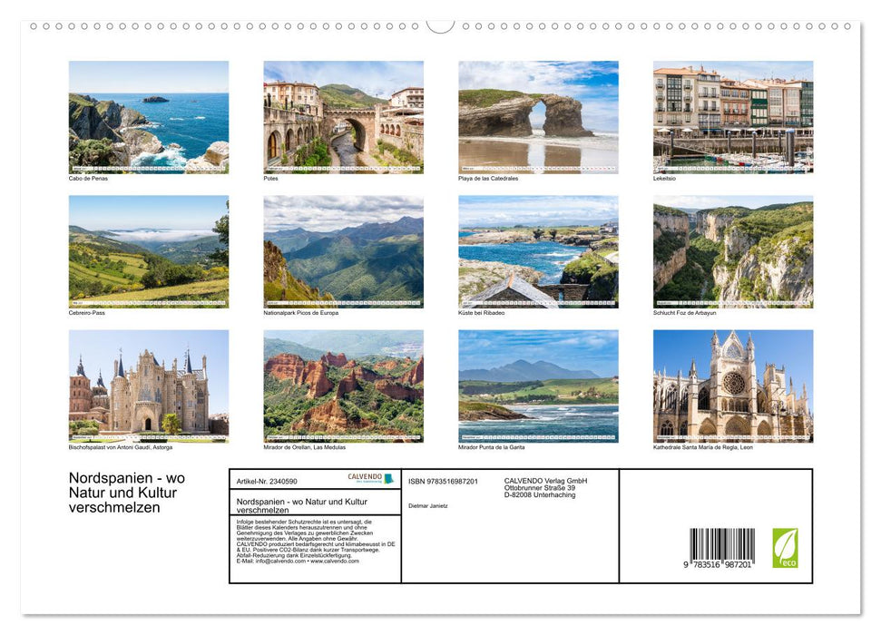 Nordspanien - wo Natur und Kultur verschmelzen (CALVENDO Premium Wandkalender 2027)