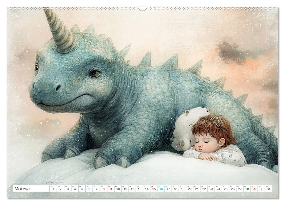 Dinozauber – Wenn Urzeitbewohner zu Freunden werden (CALVENDO Wandkalender 2027)