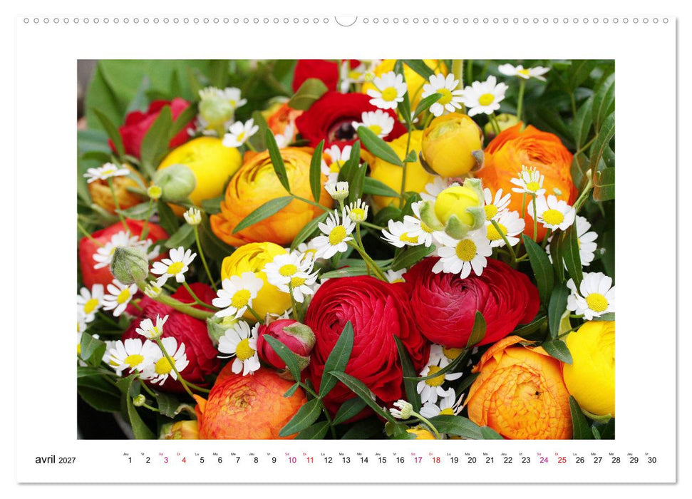Fleurs - un mélange coloré (CALVENDO Calendrier mensuel 2027)