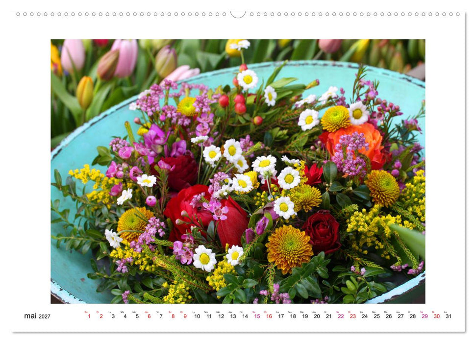 Fleurs - un mélange coloré (CALVENDO Calendrier mensuel 2027)