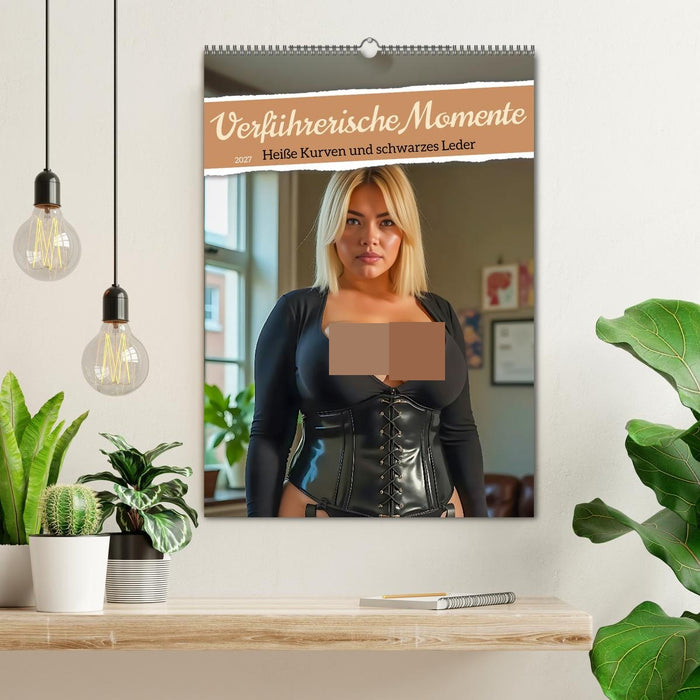 Verführerische Momente - Heiße Kurven und schwarzes Leder (CALVENDO Wandkalender 2027)