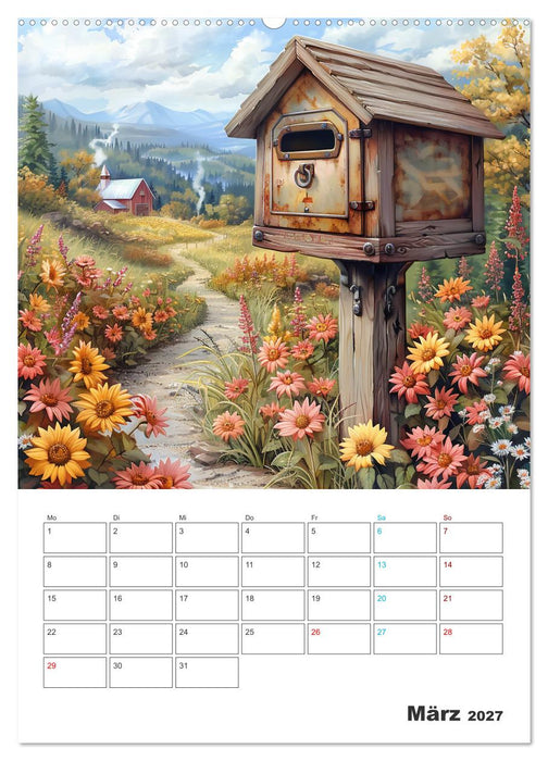 Zeitreise - Der vintage Briekasten Kalender (CALVENDO Wandkalender 2027)