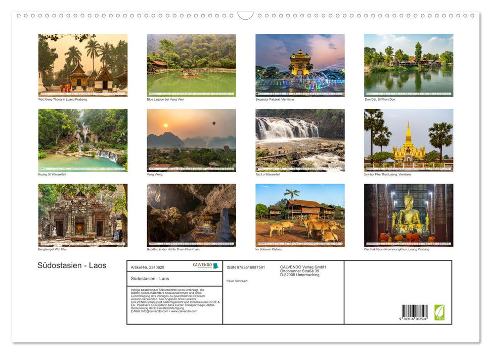 Südostasien - Laos (CALVENDO Wandkalender 2027)