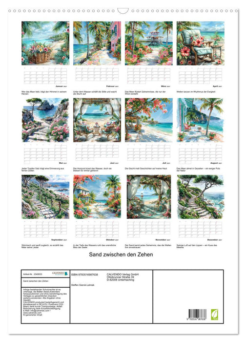 Sand zwischen den Zehen (CALVENDO Wandkalender 2027)