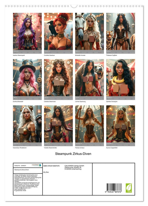 Steampunk Zirkus-Diven (CALVENDO Premium Wandkalender 2027)