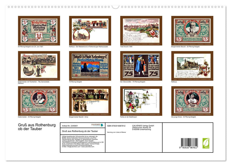 Gruß aus Rothenburg ob der Tauber (CALVENDO Premium Wandkalender 2027)