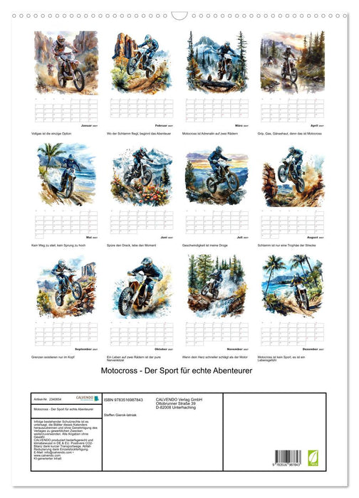 Motocross - Der Sport für echte Abenteurer (CALVENDO Wandkalender 2027)