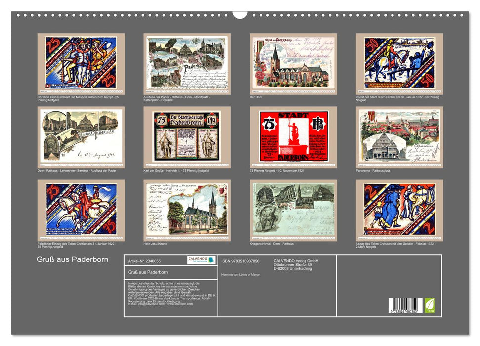 Gruß aus Paderborn (CALVENDO Wandkalender 2027)