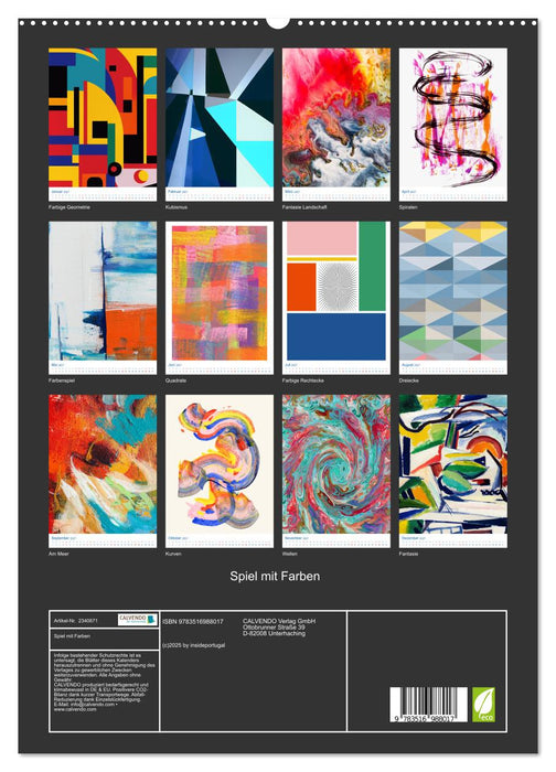 Spiel mit Farben (CALVENDO Premium Wandkalender 2027)