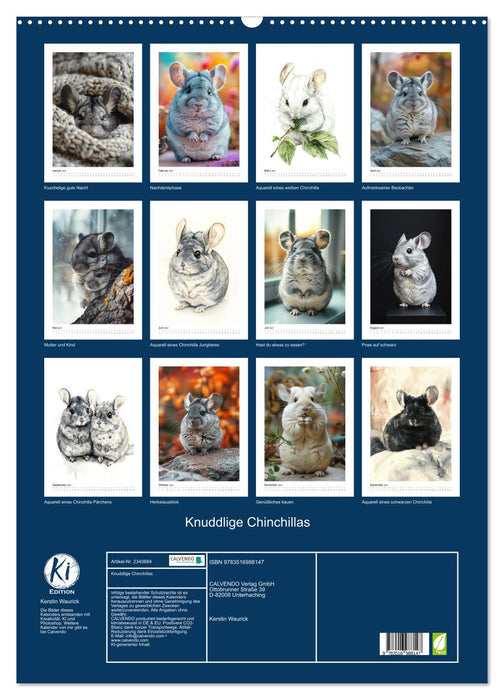 Knuddlige Chinchillas (CALVENDO Wandkalender 2027)