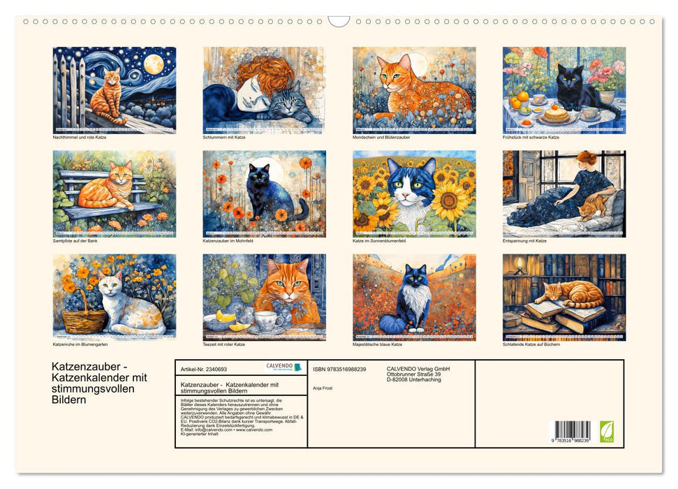 Katzenzauber - Katzenkalender mit stimmungsvollen Bildern (CALVENDO Wandkalender 2027)