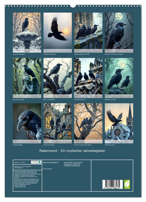 Rabenmond - Ein mystischer Jahresbegleiter (CALVENDO Premium Wandkalender 2027)