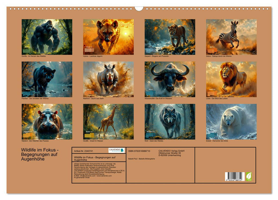 Wildlife im Fokus - Begegnungen auf Augenhöhe (CALVENDO Wandkalender 2027)