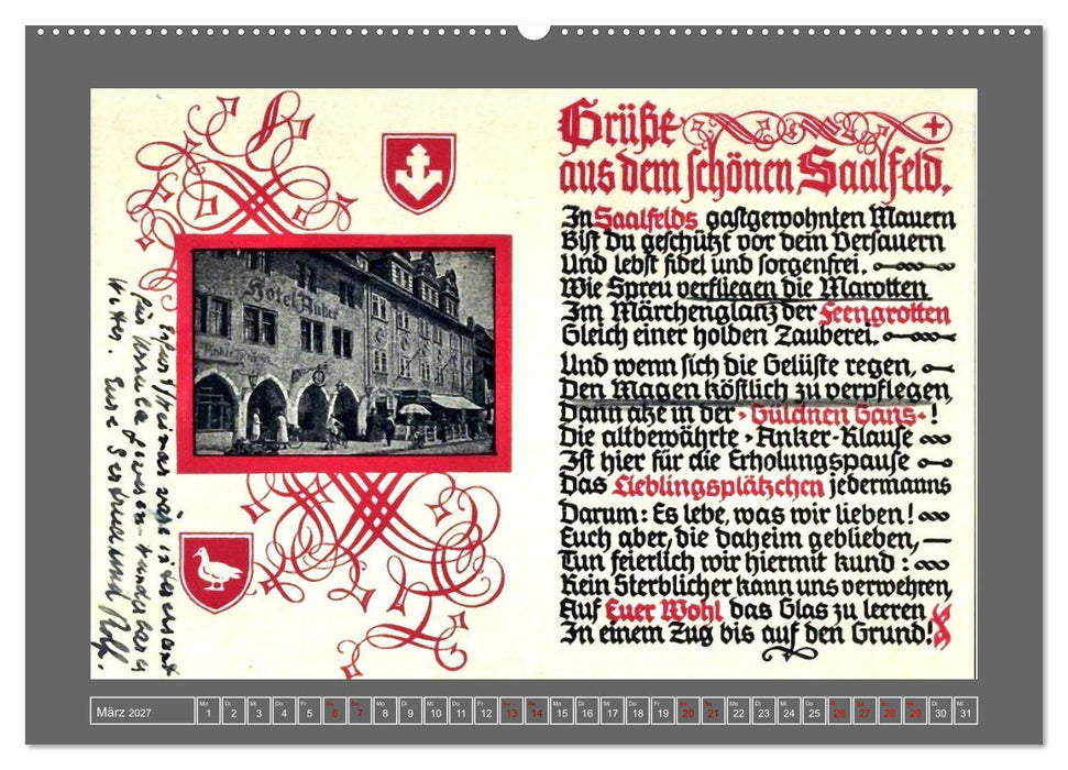 Gruß aus Saalfeld an der Saale (CALVENDO Premium Wandkalender 2027)