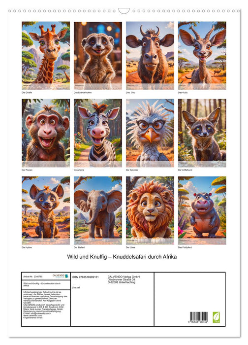 Wild und Knuffig – Knuddelsafari durch Afrika (CALVENDO Wandkalender 2027)