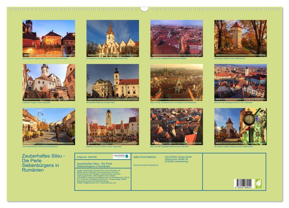 Zauberhaftes Sibiu - Die Perle Siebenbürgens in Rumänien (CALVENDO Wandkalender 2027)