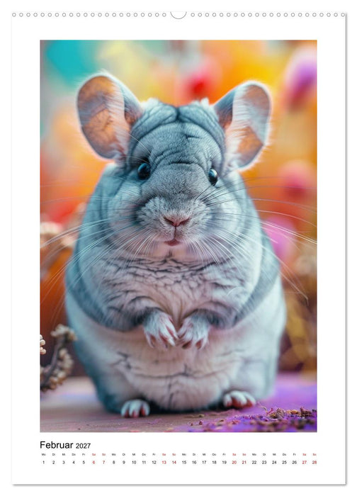 Knuddlige Chinchillas (CALVENDO Premium Wandkalender 2027)