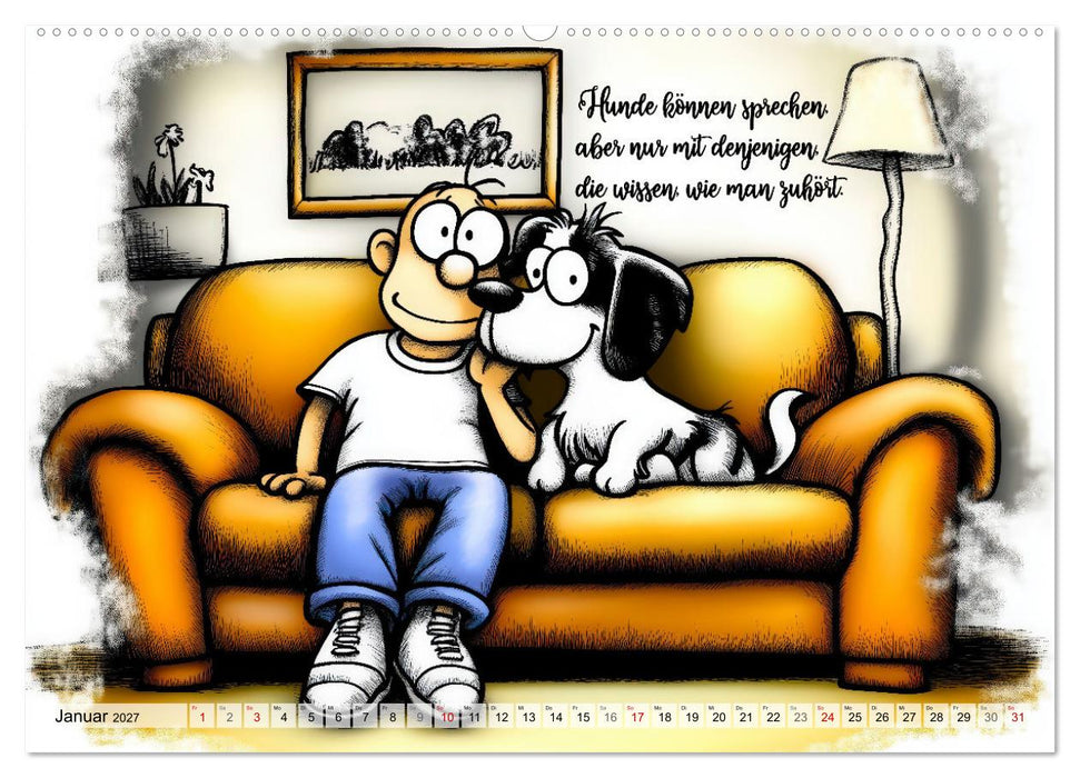 Hundesprüche (CALVENDO Premium Wandkalender 2027)