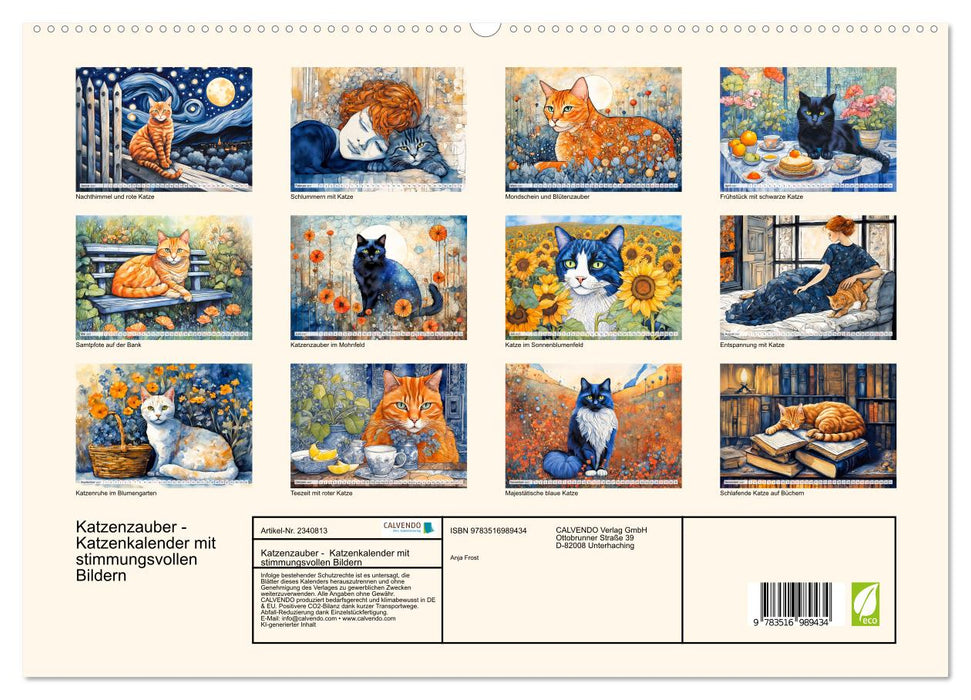 Katzenzauber - Katzenkalender mit stimmungsvollen Bildern (CALVENDO Premium Wandkalender 2027)