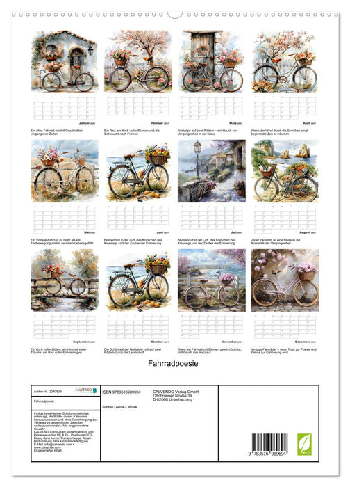 Fahrradpoesie (CALVENDO Premium Wandkalender 2027)