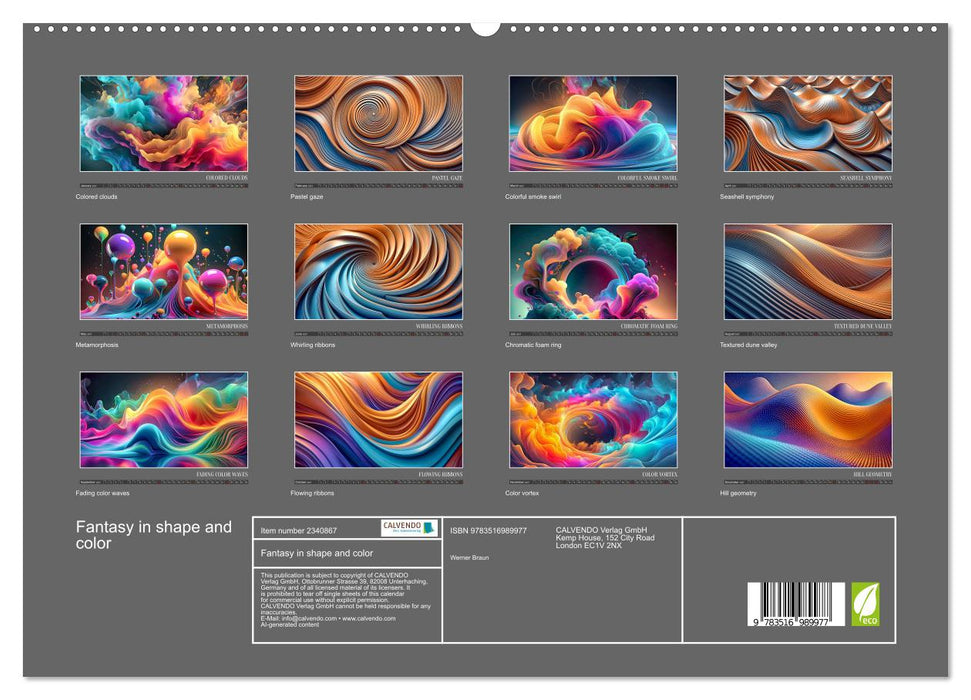 Fantasy in shape and color (CALVENDO Premium-Calendar 2027)