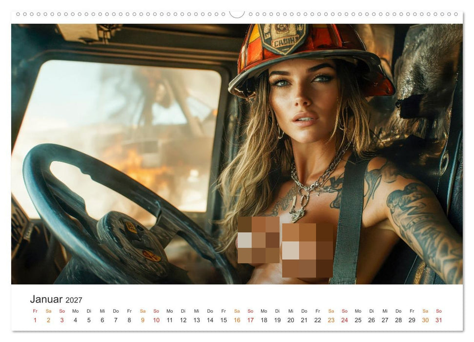 Feuerwehrfrauen - Feuer und Flamme (CALVENDO Wandkalender 2027)