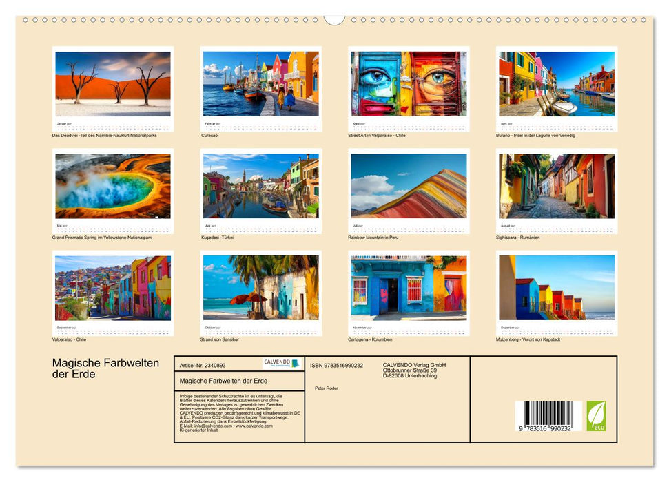 Magische Farbwelten der Erde (CALVENDO Premium Wandkalender 2027)